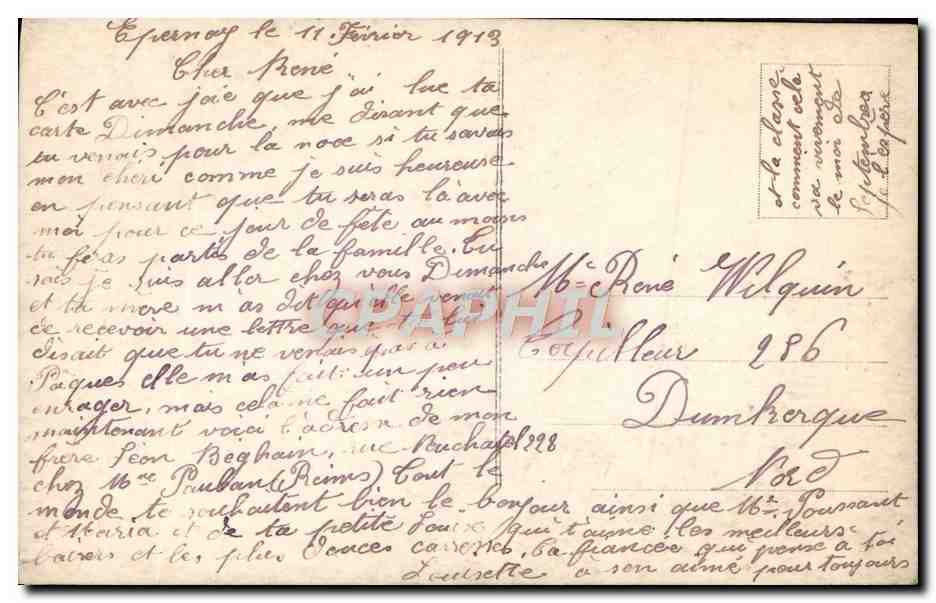 CPA Fantaisie Femme — Verso
