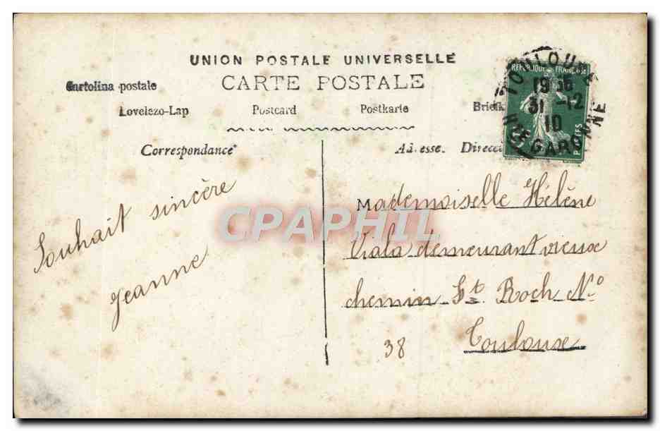 CPA Fantaisie Enfant — Rückseite