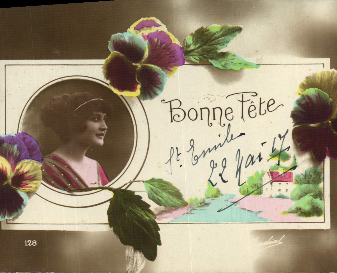 CPA Fantaisie Femme Bonne fete