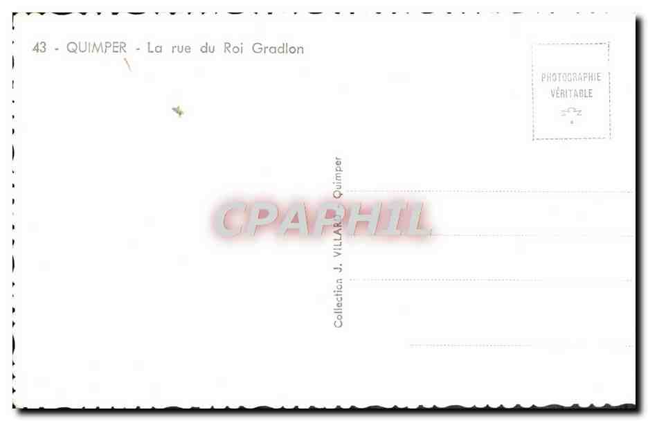 CPM Quimper La rue du roi Gradlon Societe Generale — Rückseite