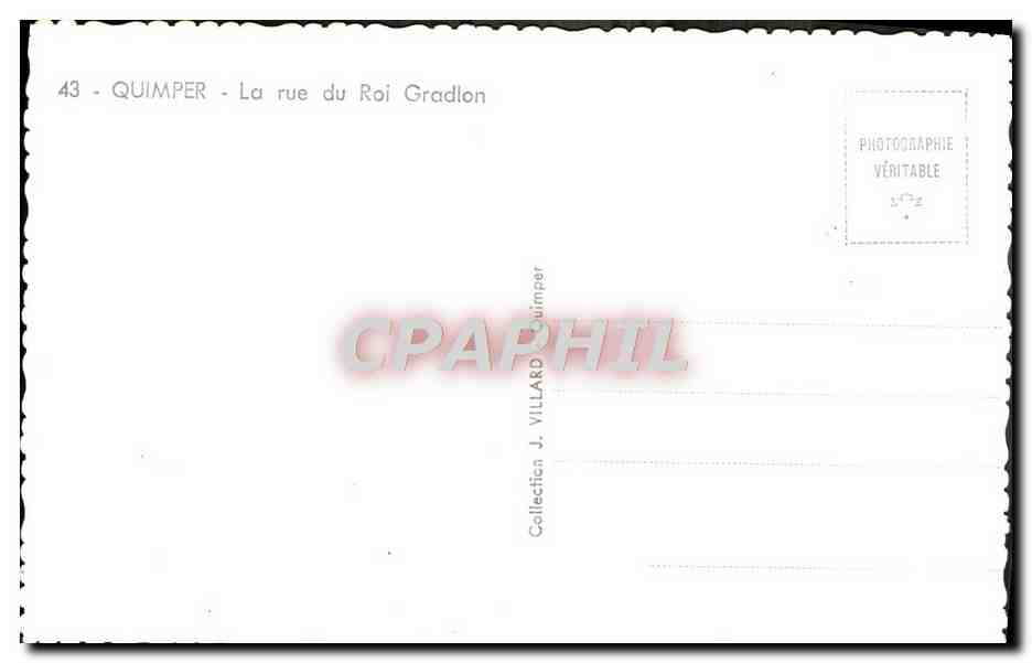 CPM Quimper La rue du roi Gradlon Societe Generale — Rückseite