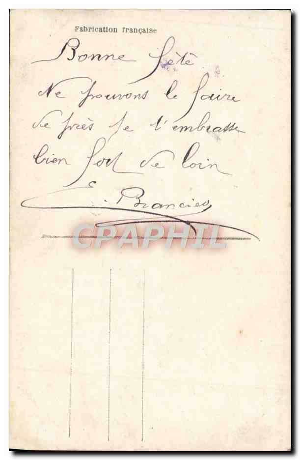 CPA Fantaisie Fleurs — Rückseite