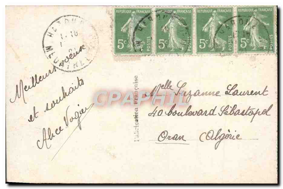 CPA Fantaisie Femme — Back