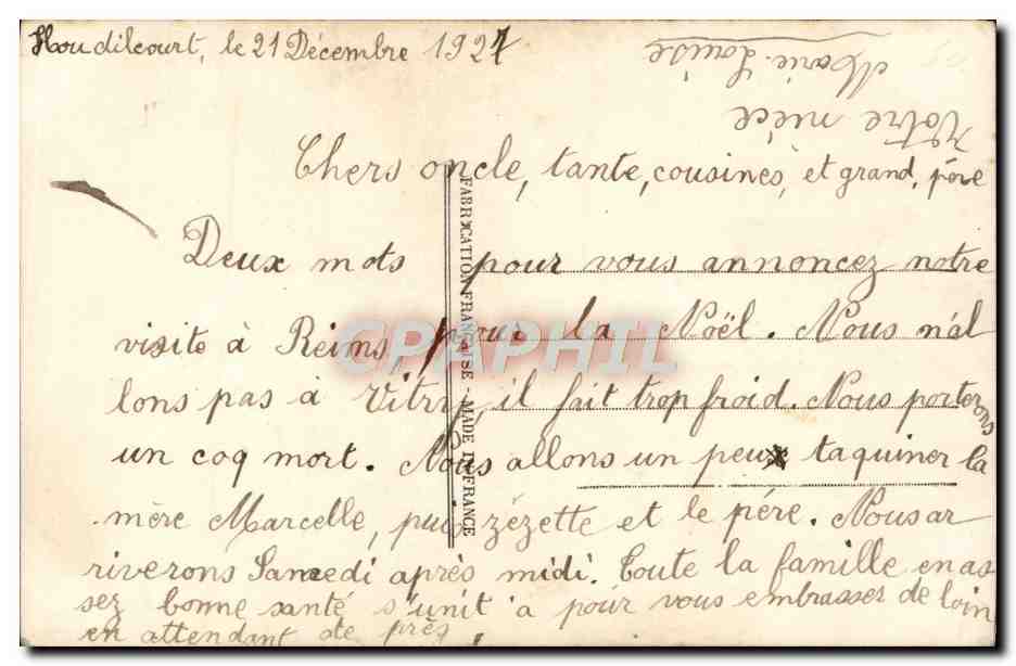 CPA Fantaisie Fleurs — Rückseite
