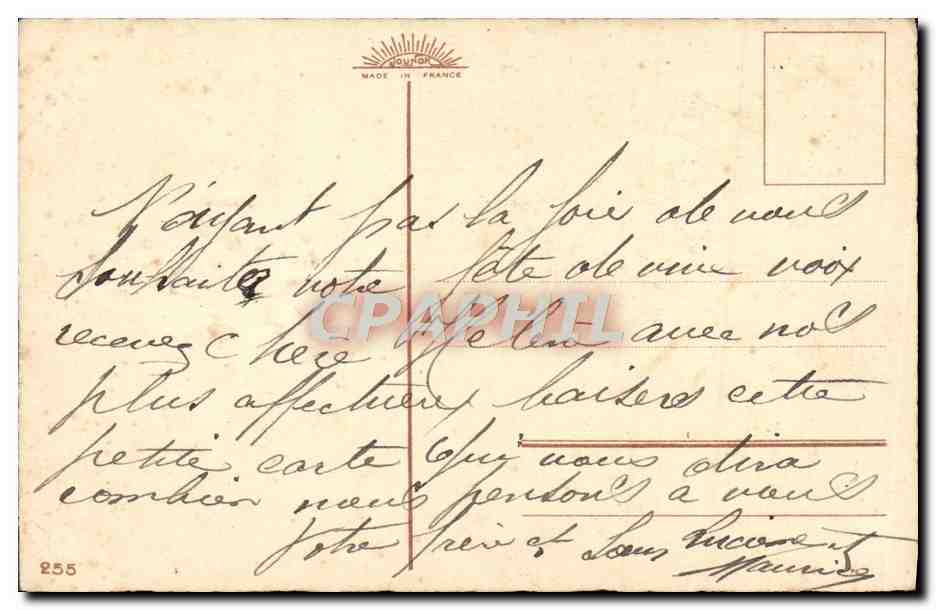 CPA Fantaisie Fleurs — Verso
