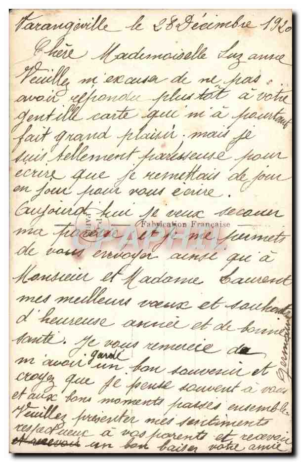 CPA Fantaisie Femme Enfants Luge — Rückseite