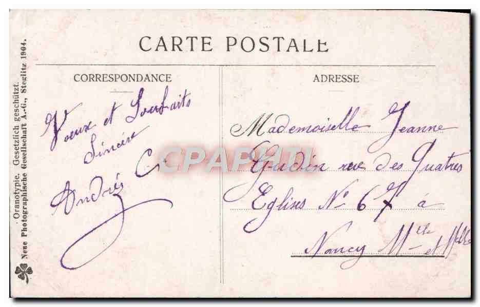 CPA Fantaisie Femme — Rückseite