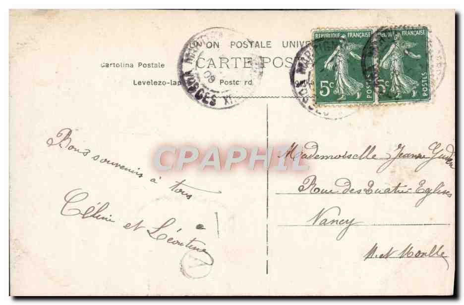CPA Fantaisie Femme — Rückseite