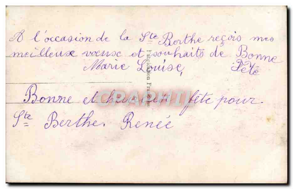 CPA Fantaisie Fleurs  — Rückseite
