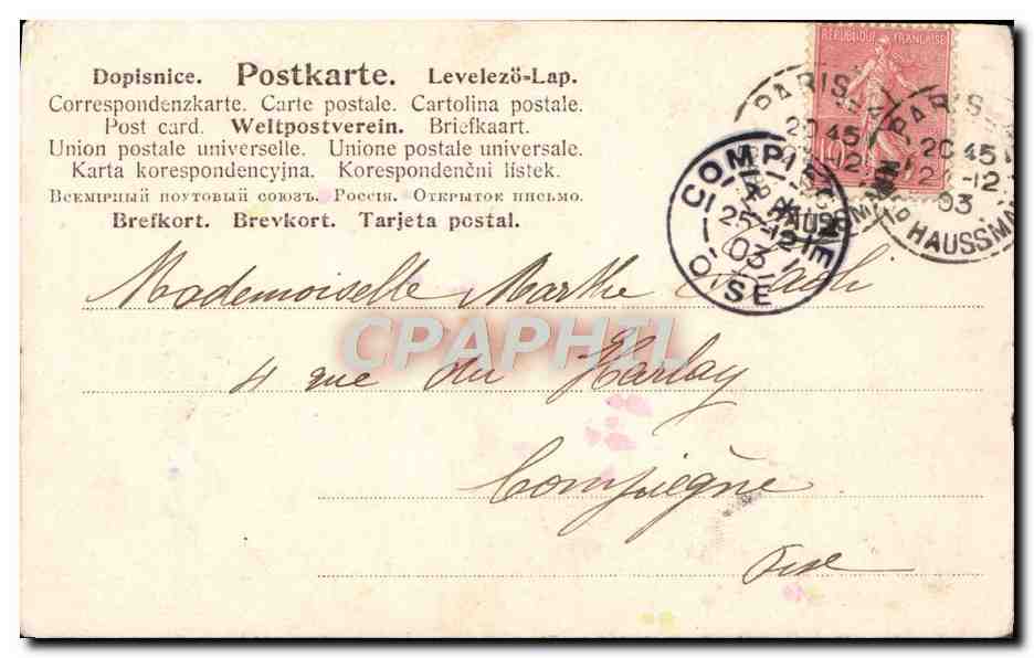 CPA Fantaisie Enfants Poupee — Rückseite