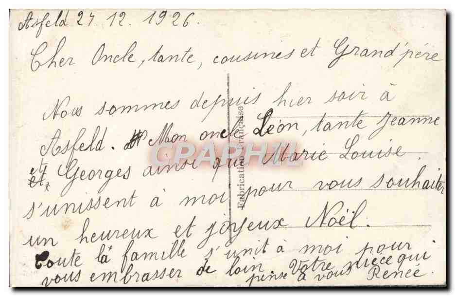 CPA Fantaisie Fleurs Noel — Verso