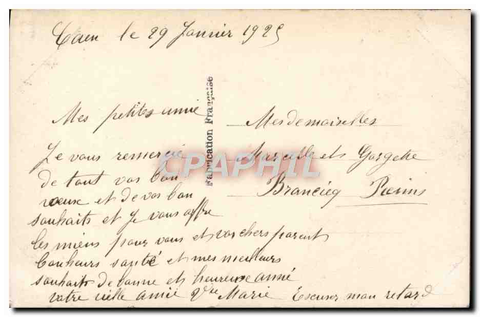 CPA Fantaisie Femme — Verso
