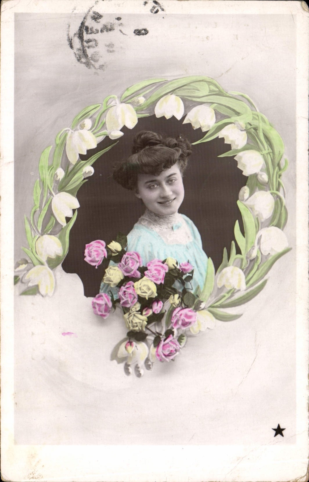 CPA Fantaisie Femme Muguet 