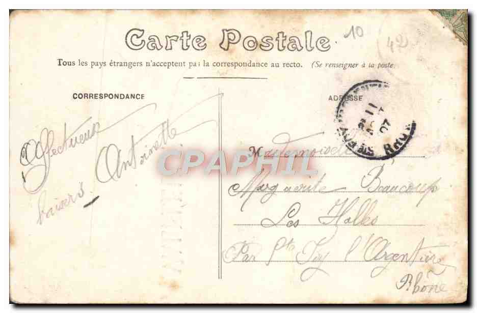 CPA Fantaisie Fleurs Pensee de Valfleury  — Rückseite