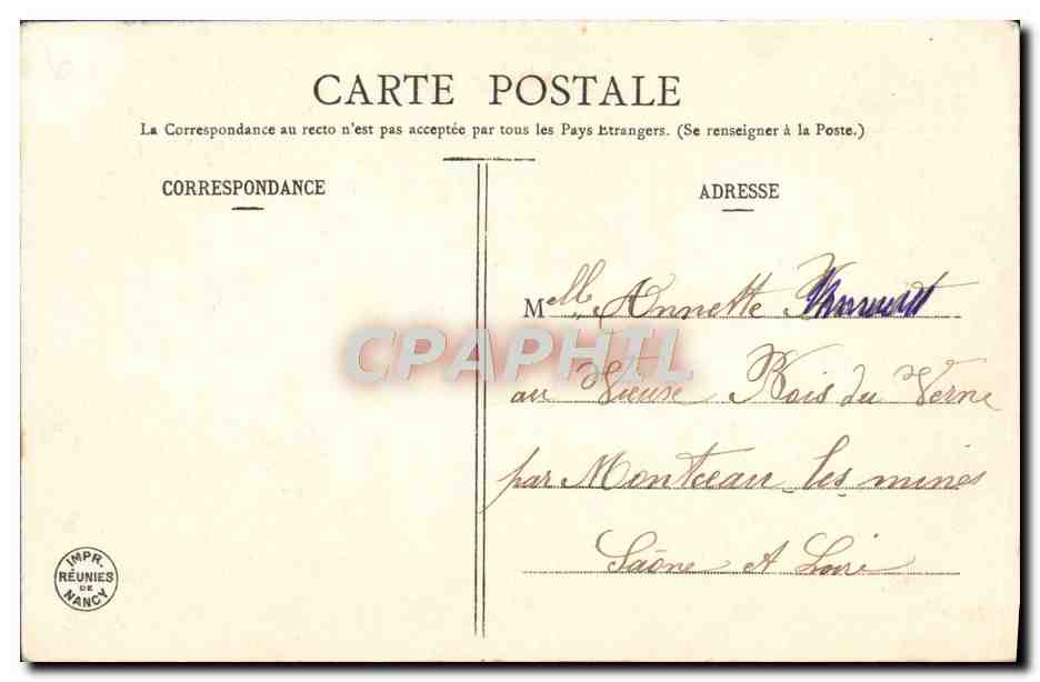 CPA Fantaisie Pere Noel  — Rückseite
