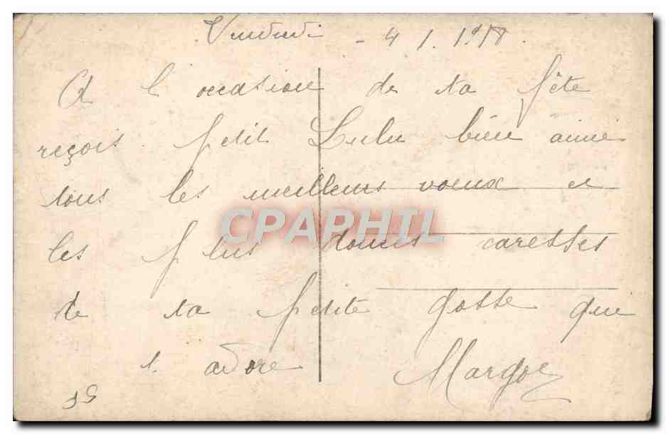 CPA Fantaisie Femme — Rückseite