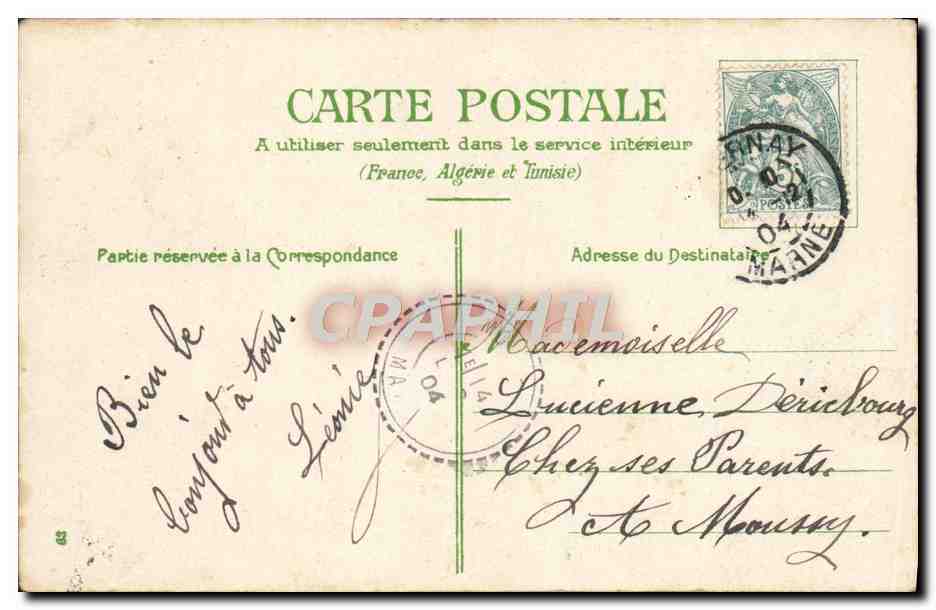 CPA Fantaisie Fleurs — Verso