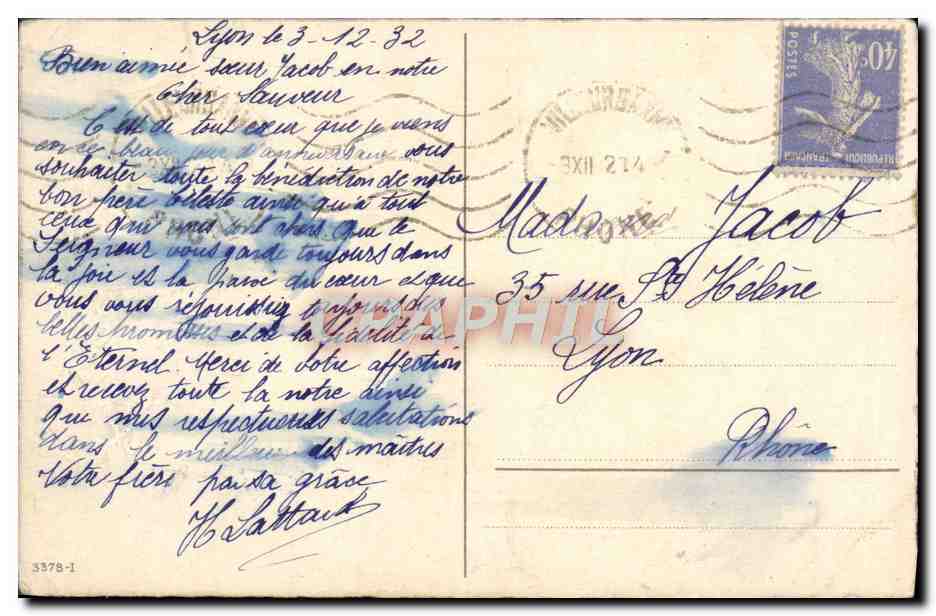 CPA Fantaisie Fleurs — Verso