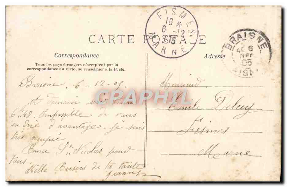 CPA Fantaisie Enfant — Verso