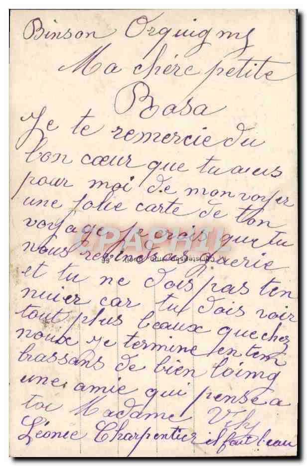 CPA Fantaisie Fleurs — Verso