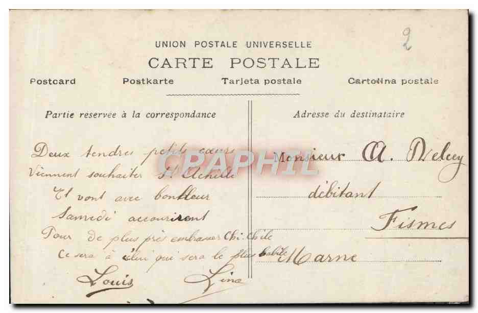 Couple au milieu de fleurs — Bonne Fête — éditeur inconnu, n° 695 — Reverso