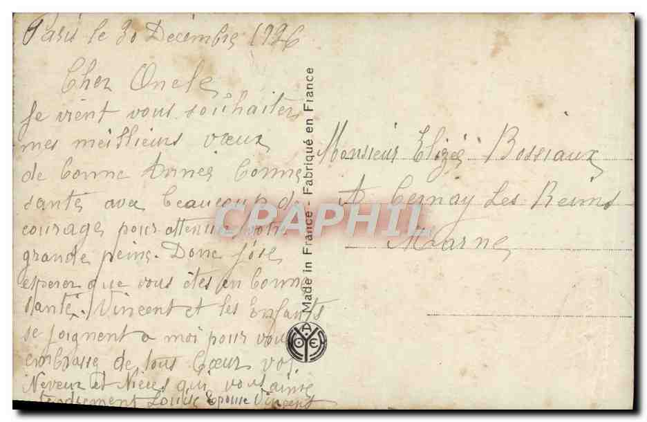 CPA Fantaisie Femme — Verso