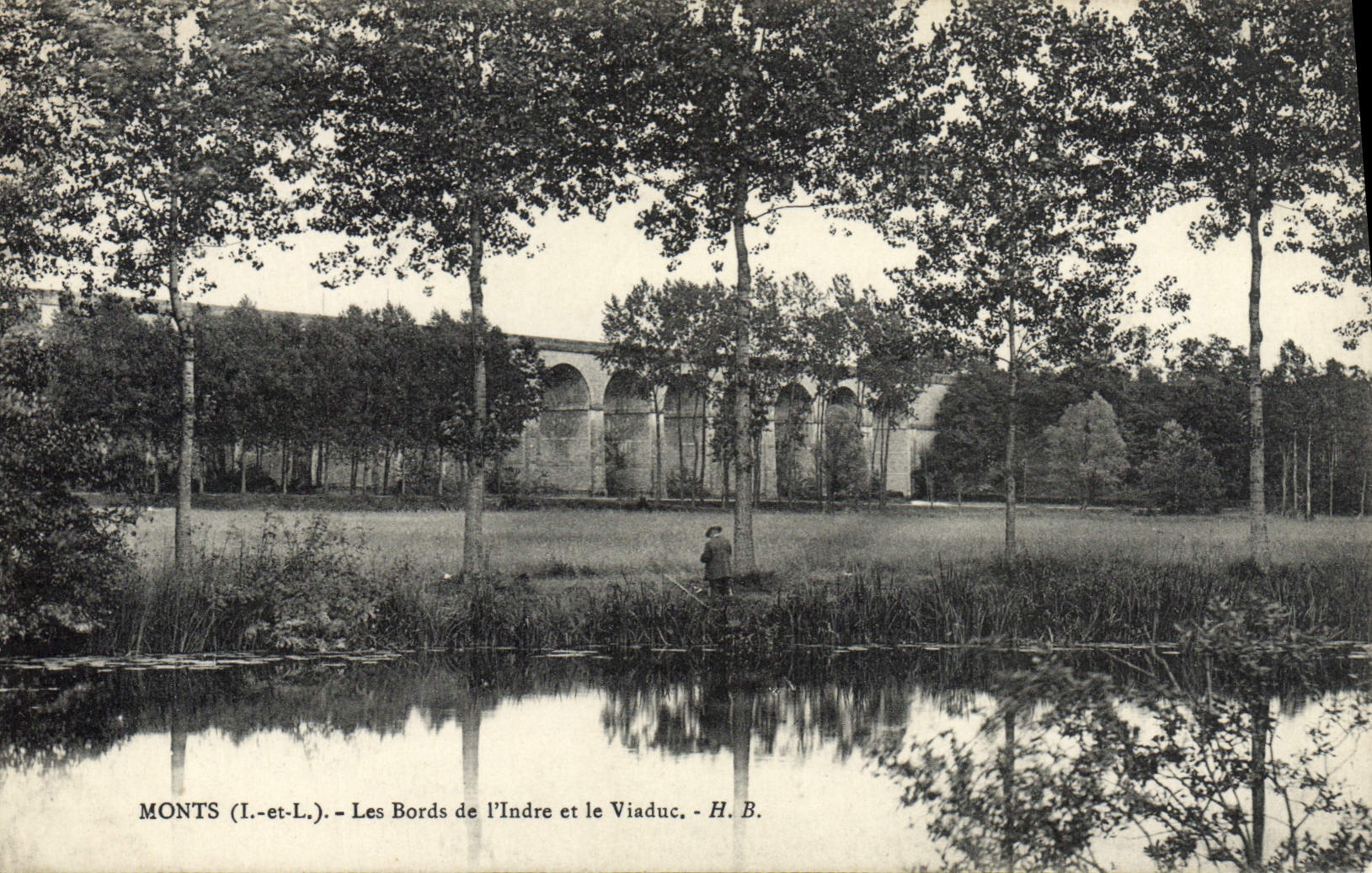 CPA Monts Les bords de l'Indre et le viaduc 