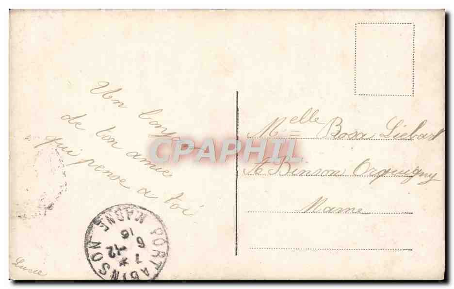 CPA Fantaisie Femme — Rückseite