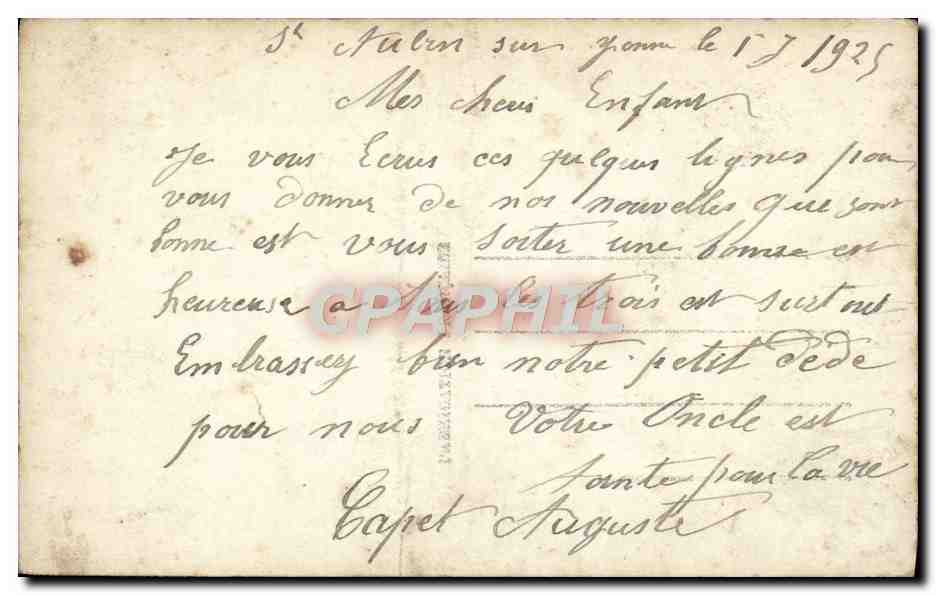 CPA Fantaisie Enfant — Rückseite