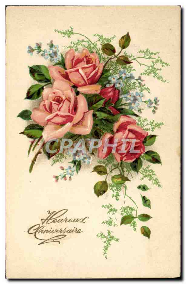 CPA Fantaisie Fleurs