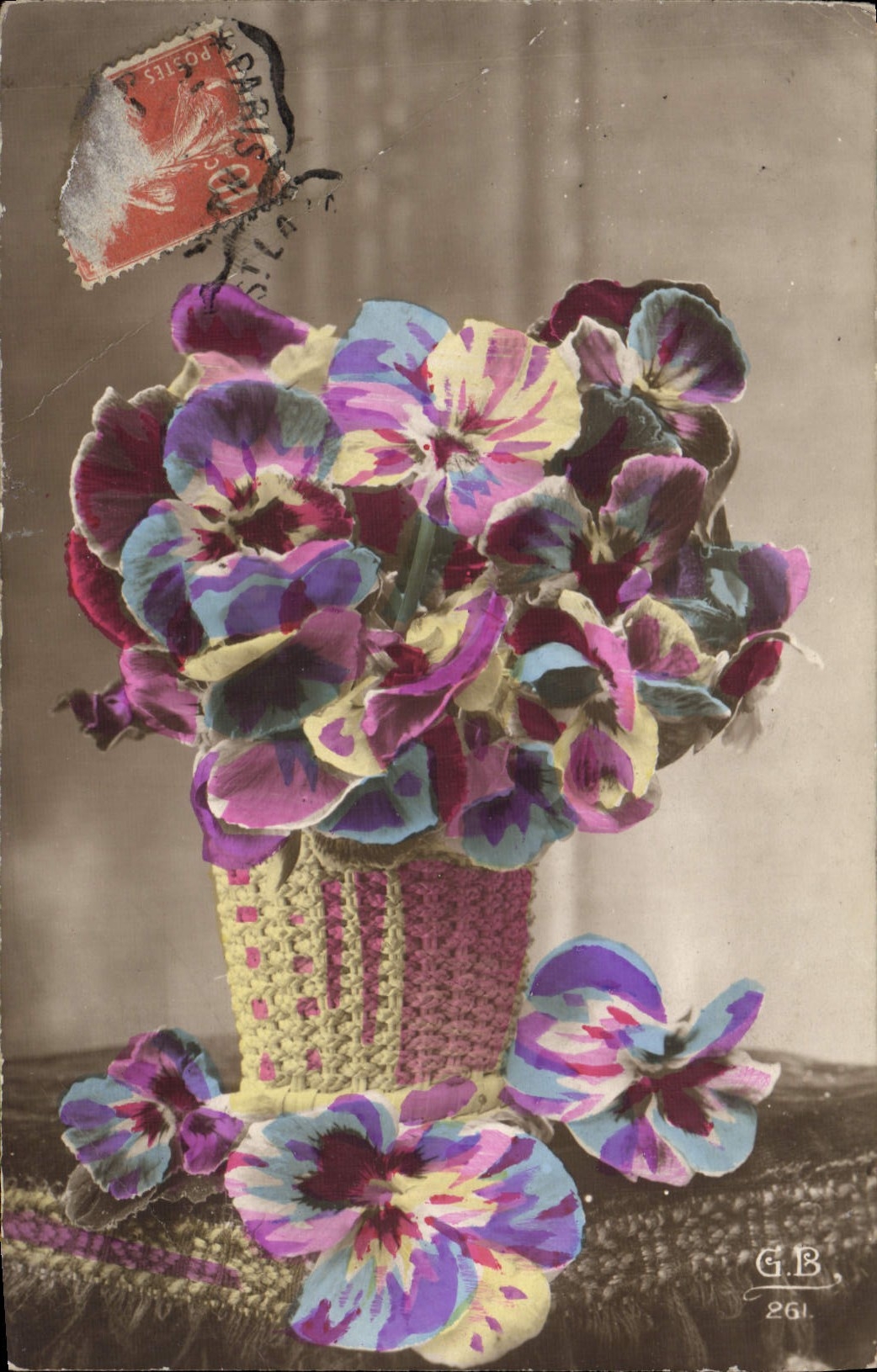 CPA Fantaisie Fleurs
