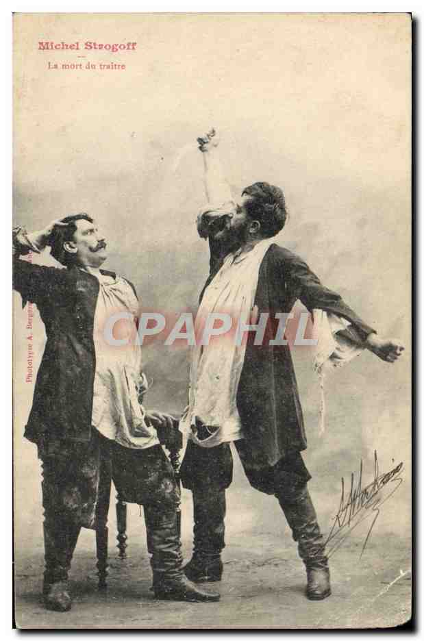 CPA Fantaisie Femme Michel Strogoff La mort du traitre Jules Verne