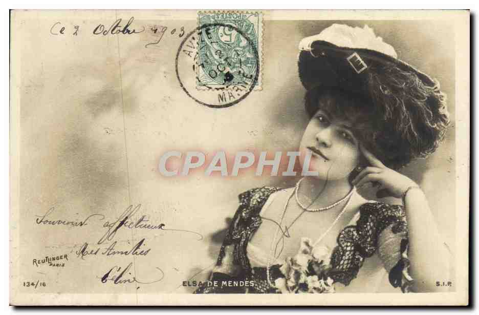 Elsa de Mendes — Portrait féminin — Reutinger Paris, n° 134/16