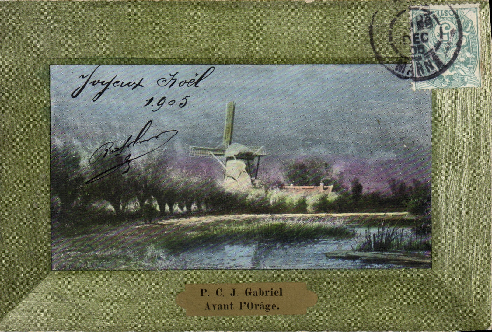 CPA Fantaisie PCG Gabriel Avant l'orage Moulin a vent 