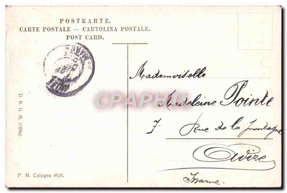 CPA Fantaisie PCG Gabriel Avant l'orage Moulin a vent  — Verso