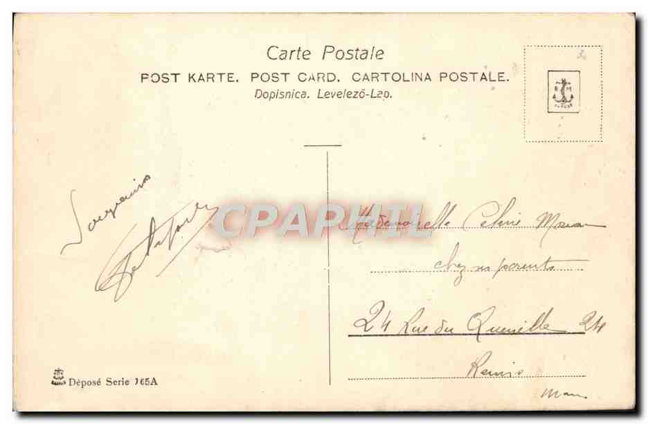 CPA Fantaisie Femme — Rückseite
