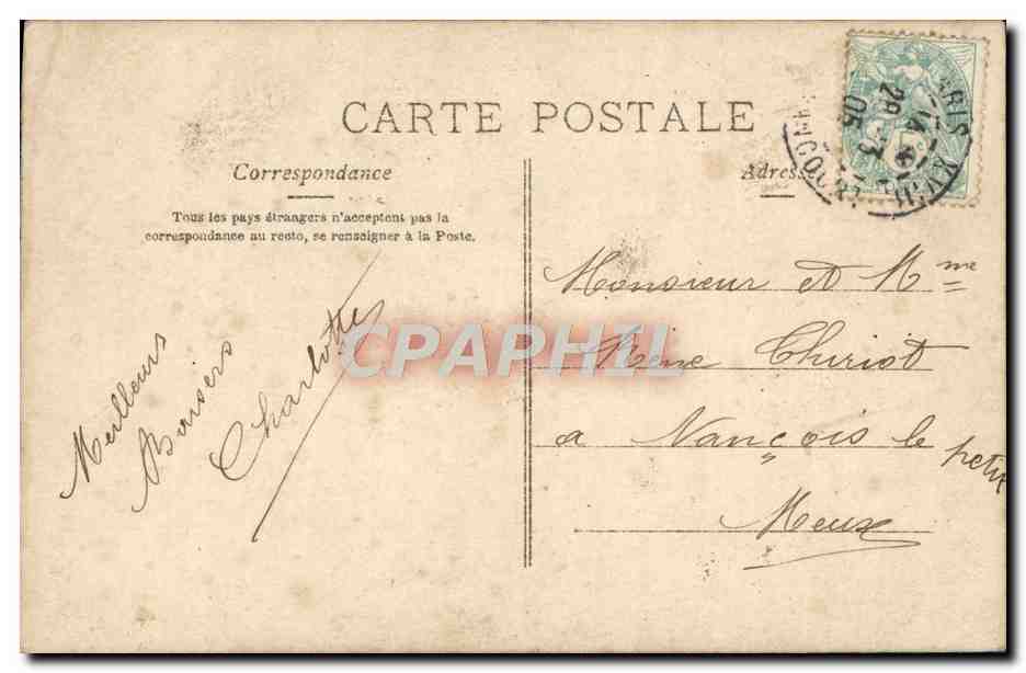 CPA Fantaisie Femme — Rückseite