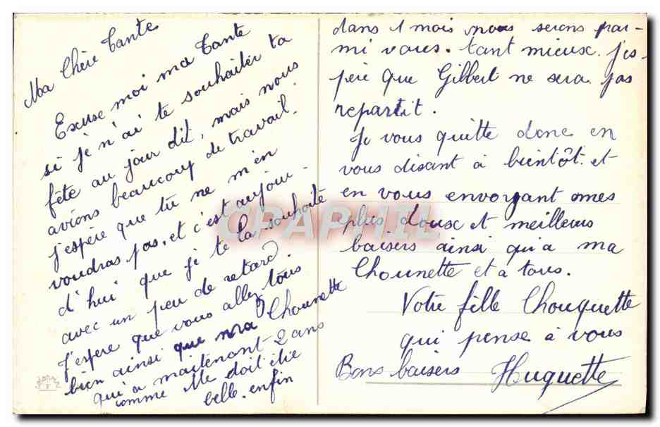 CPA Fantaisie Fleurs — Verso