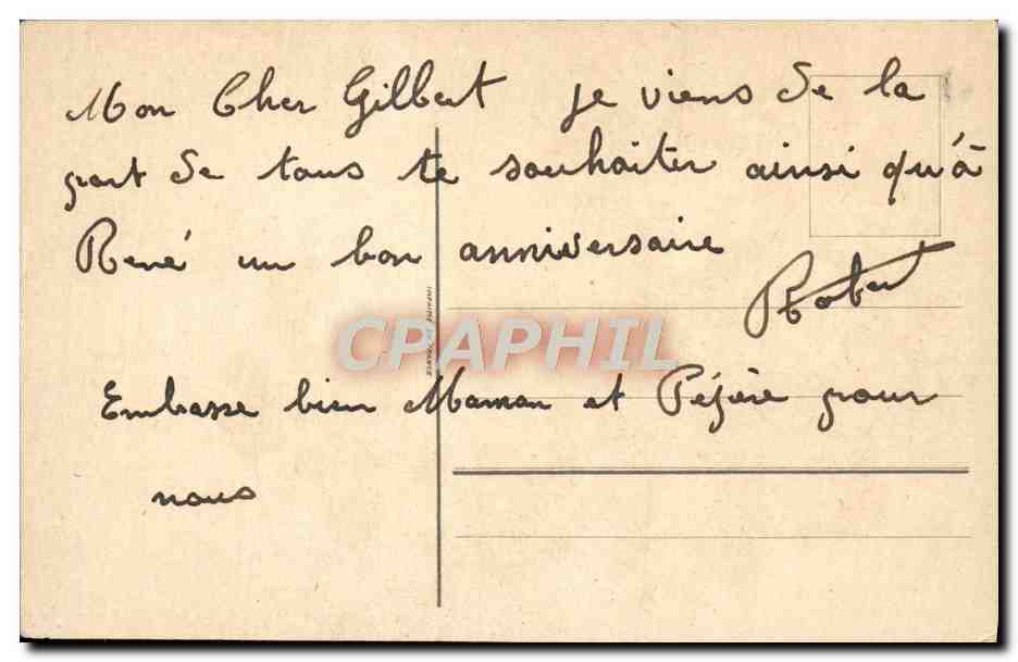 CPA Fantaisie Fleurs — Verso