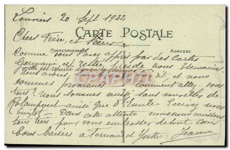 Les Proverbes Normands — Les trois conseils pour se bien porter — H. Ermice, Vire — Verso