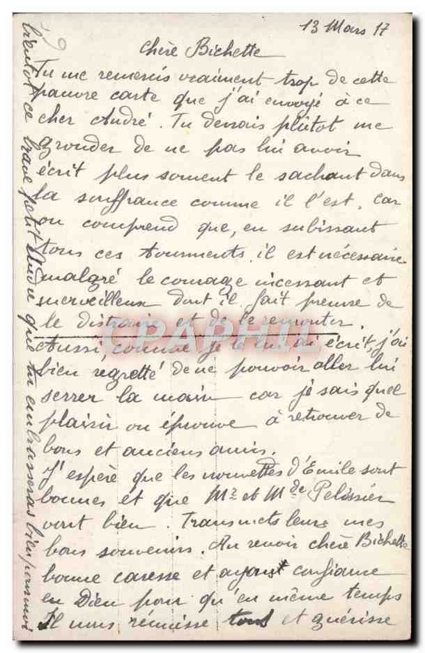 CPA Fantaisie Tendre affection Papillon — Rückseite