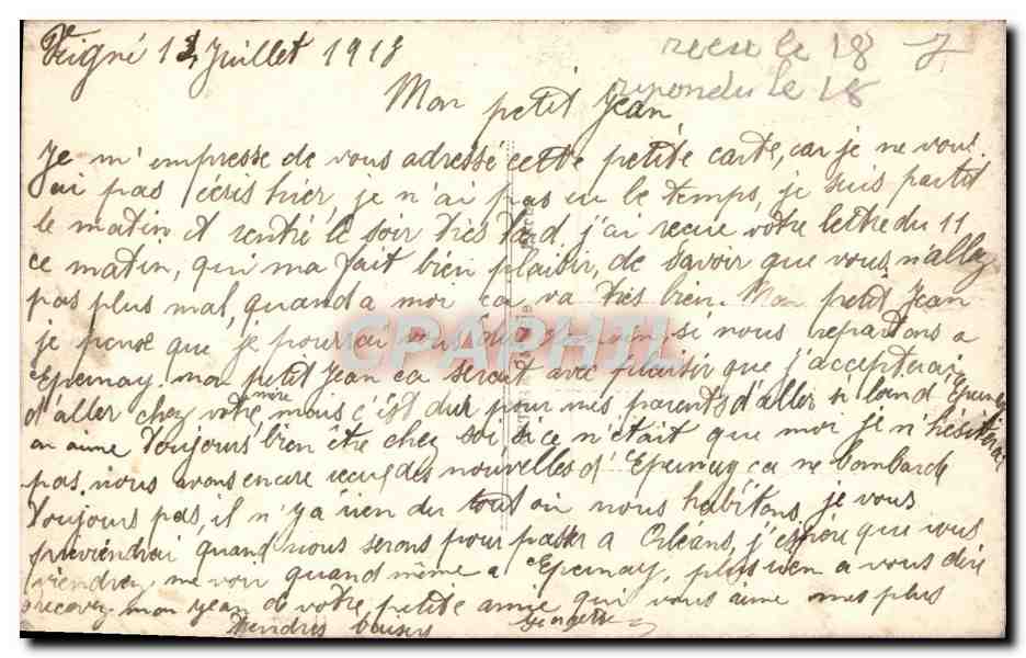 CPA Fantaisie Femme — Verso