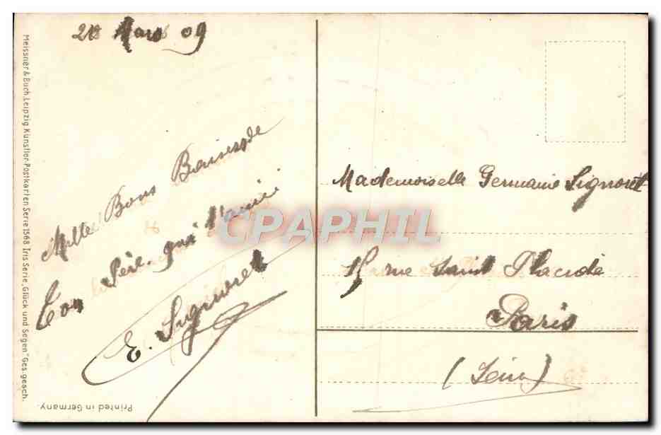 CPA Fantaisie Enfants Fer a cheval — Rückseite