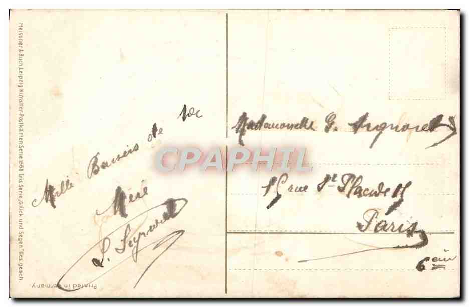CPA Fantaisie Enfants Fer a cheval — Verso
