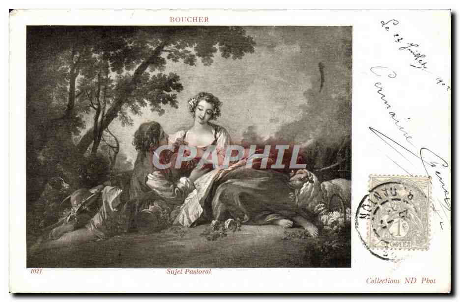 CPA Fantaisie Femme Boucher Sujet pastoral