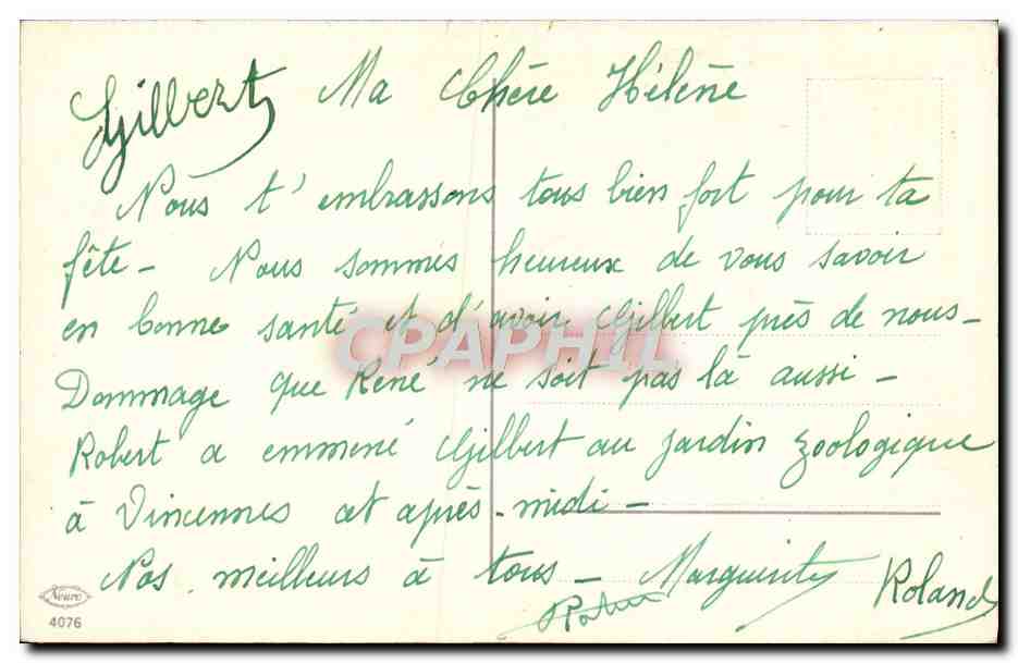 CPA Fantaisie Fleurs — Verso