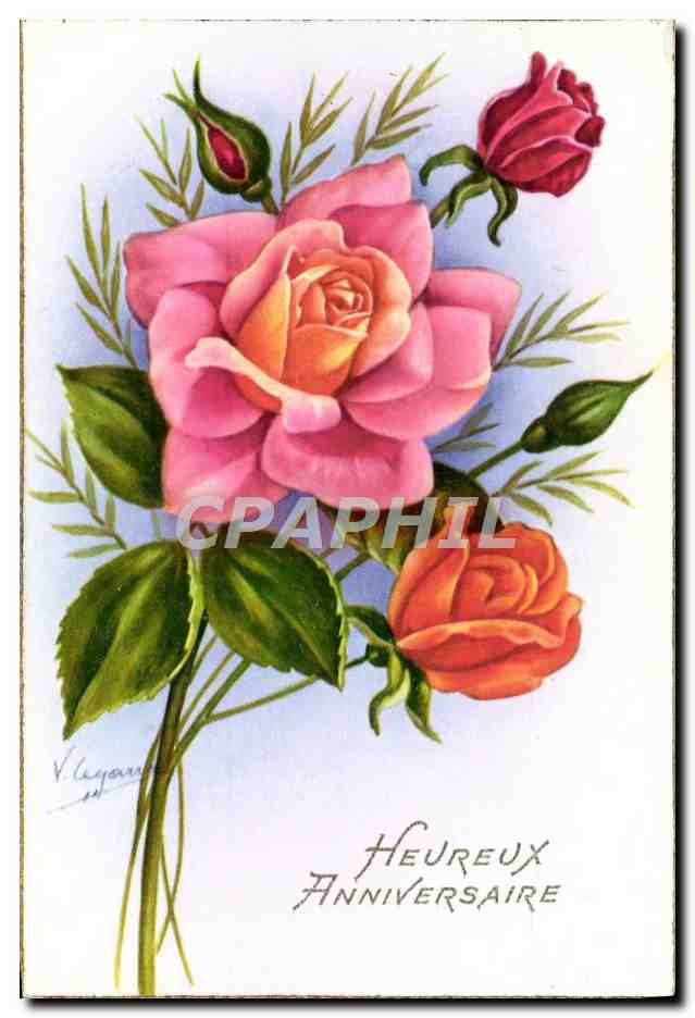 CPA Fantaisie Fleurs