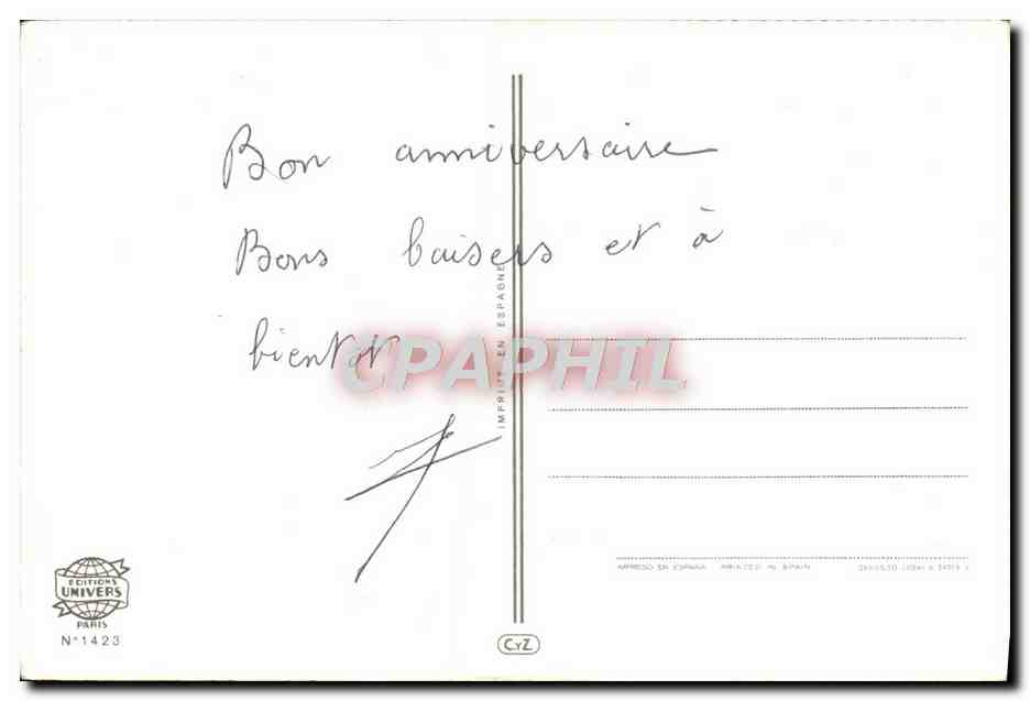 CPA Fantaisie Fleurs — Verso