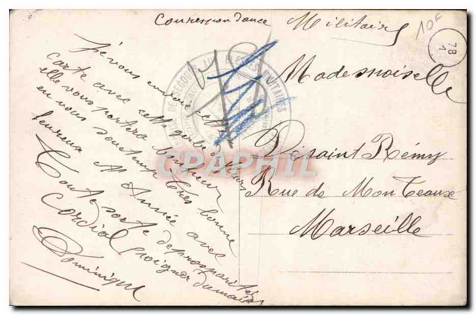 CPA Fantaisie Fleurs — Rückseite