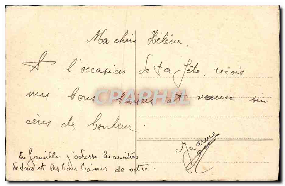CPA Fantaisie Fleurs — Verso